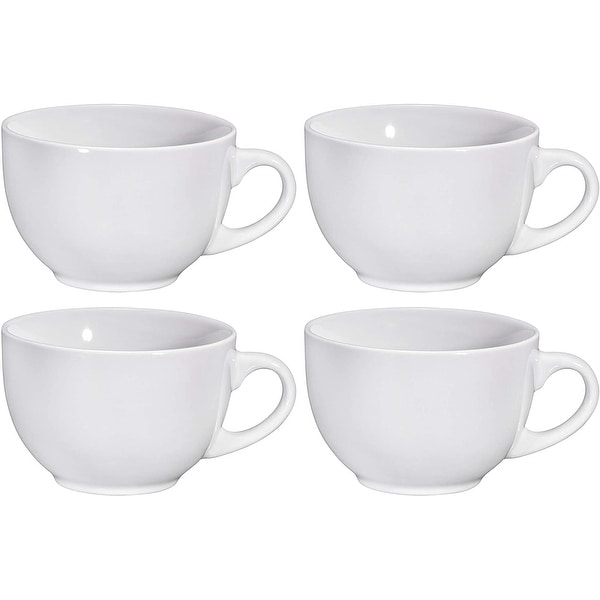 Jumbo Soup Bowl and Cereal Mugs Wide Ceramic Mug Set of 4, 24 Ounce, Matte Black. Opens flyout.