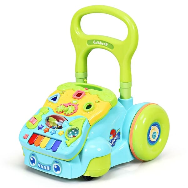 slide 1 of 7, Early Development Toys for Baby Sit-to-Stand Learning Walker - Blue