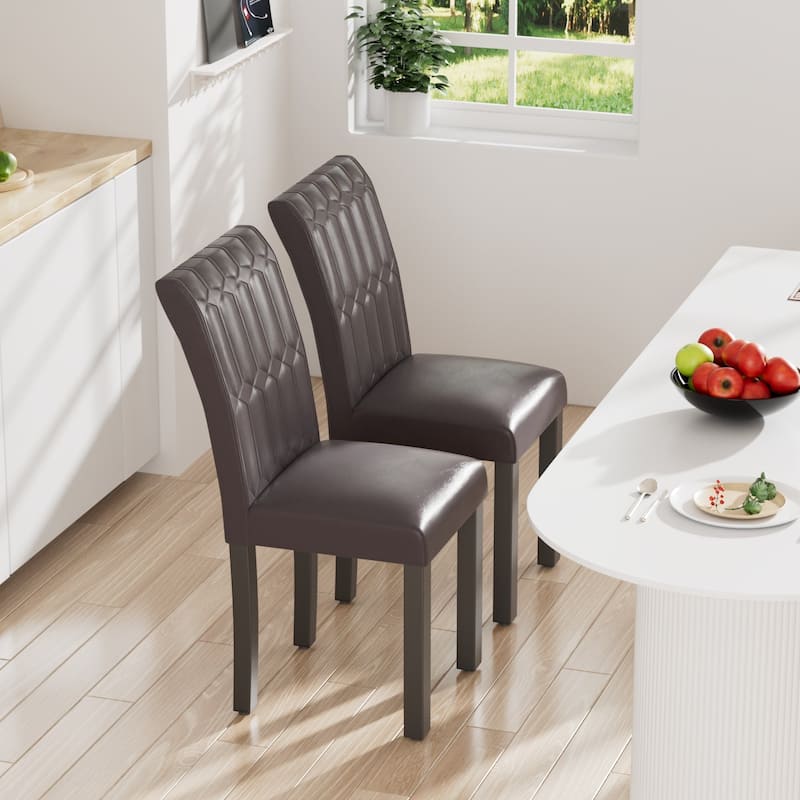 Javlergo Dining Chairs Set of 2/4/6 Upholstered Chairs with Solid Back for Kitchen Restaurant and Living Room