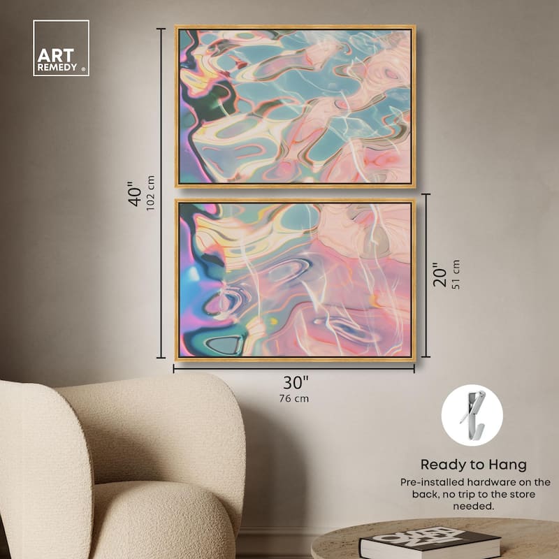 Metallic Drift I Canvas Set of 2 by Art Remedy