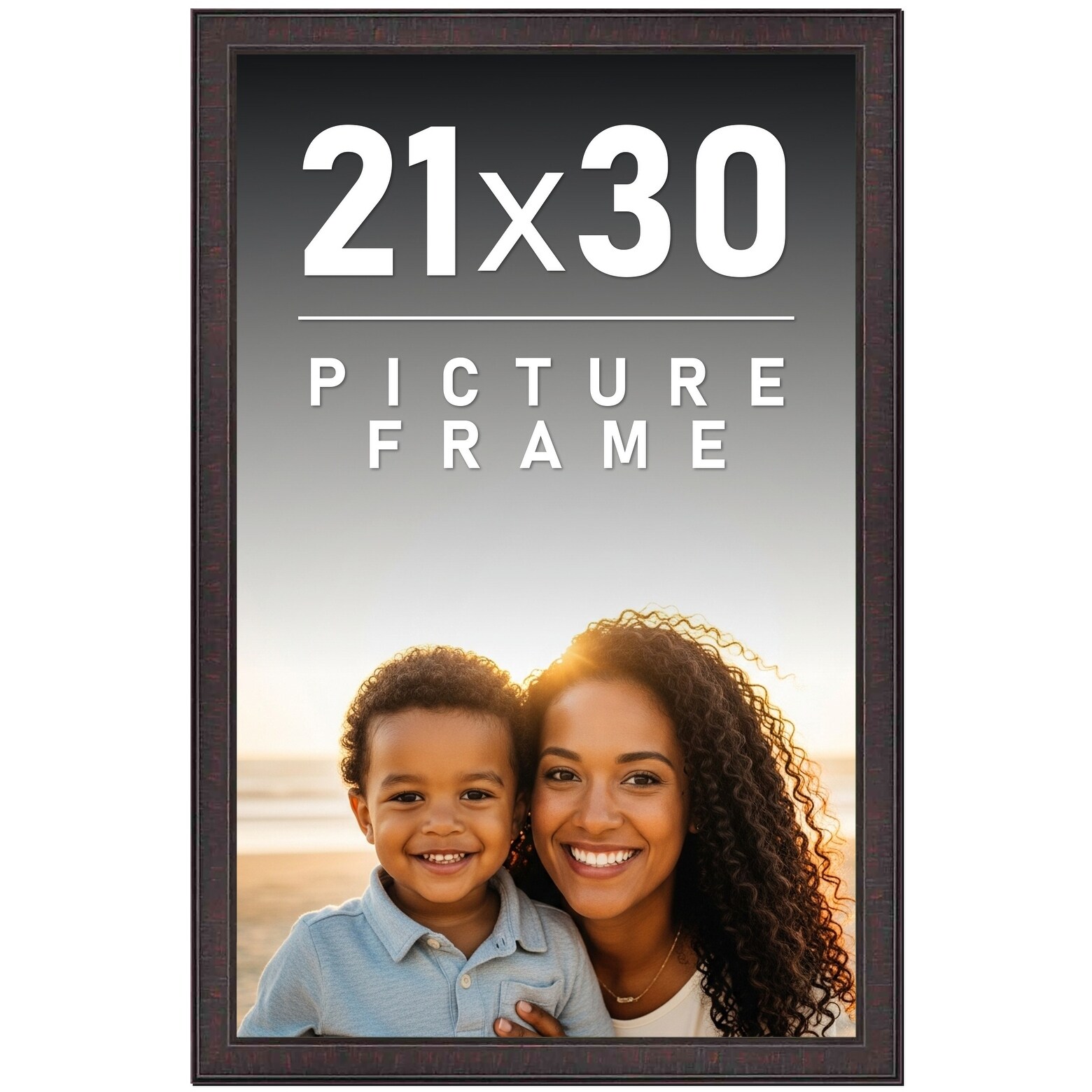 21x30 Frame Brown Solid Wood Picture Frame - Complete Modern Photo