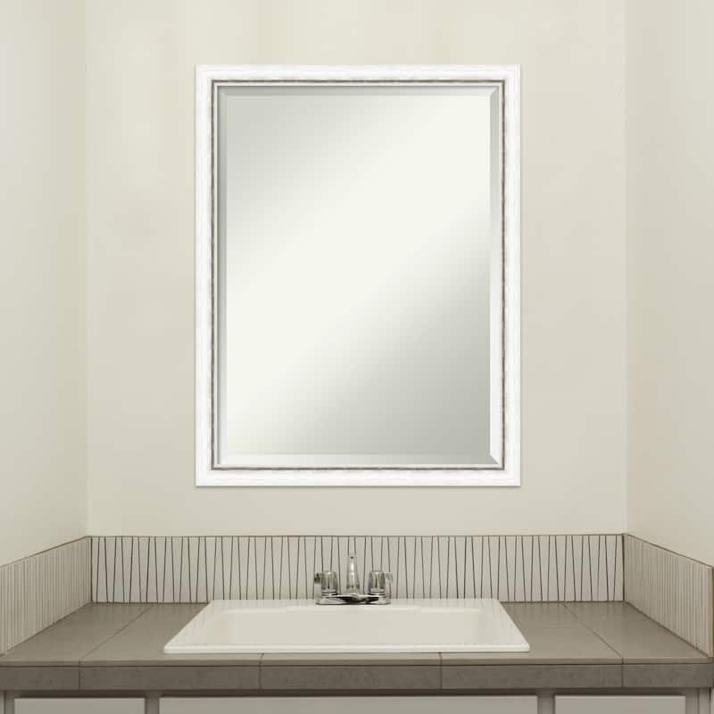 Morgan Beveled Wood Framed Bathroom Vanity Wall Mirror