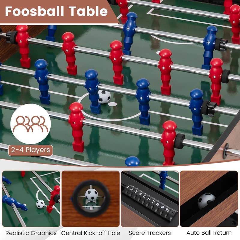 Gymax 2-in-1 Swivel Game Table w/Legs Cues Triangle Brush Chalks for