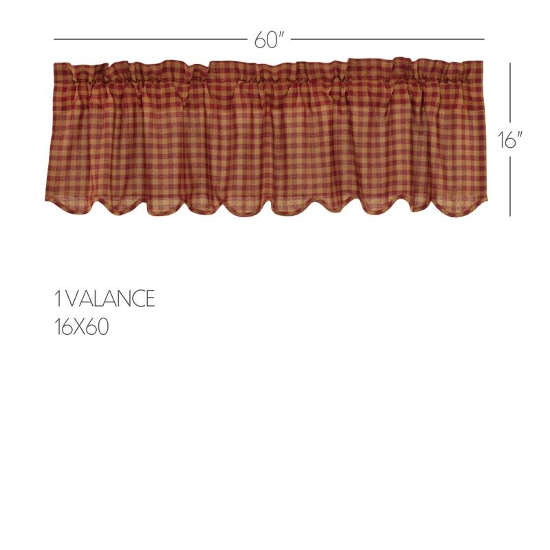 Check Scalloped Valance