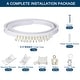 preview thumbnail 15 of 13, Flexible Curved Ceiling Curtain Track Set, Curtain Rail Ceiling Wall Mount for Curtain Rail Bunk Bay Window Room Divider White - 15 Ft