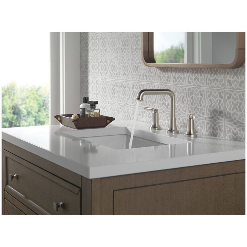 Delta 3536-MPU-DST Saylor 1.2 GPM Widespread Bathroom Faucet with Push