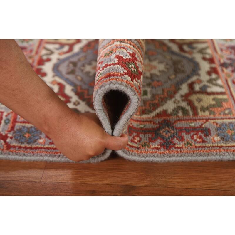 Gray Heriz Serapi Indian Accent Area Rug Hand-knotted Wool Carpet - 2'0"x 3'0"
