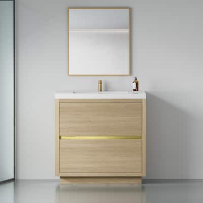 GDFStudio 36" Freestanding Bathroom Vanity with Sink