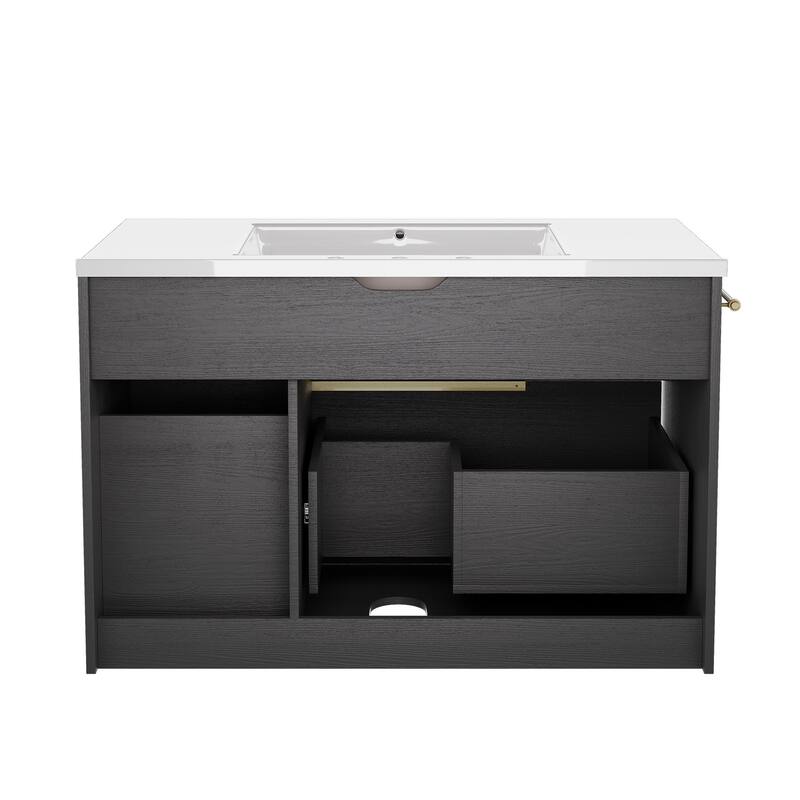 Stylish 36-Inch Bathroom Vanity with Sink and Hidden Side Cabinet for Modern Spaces