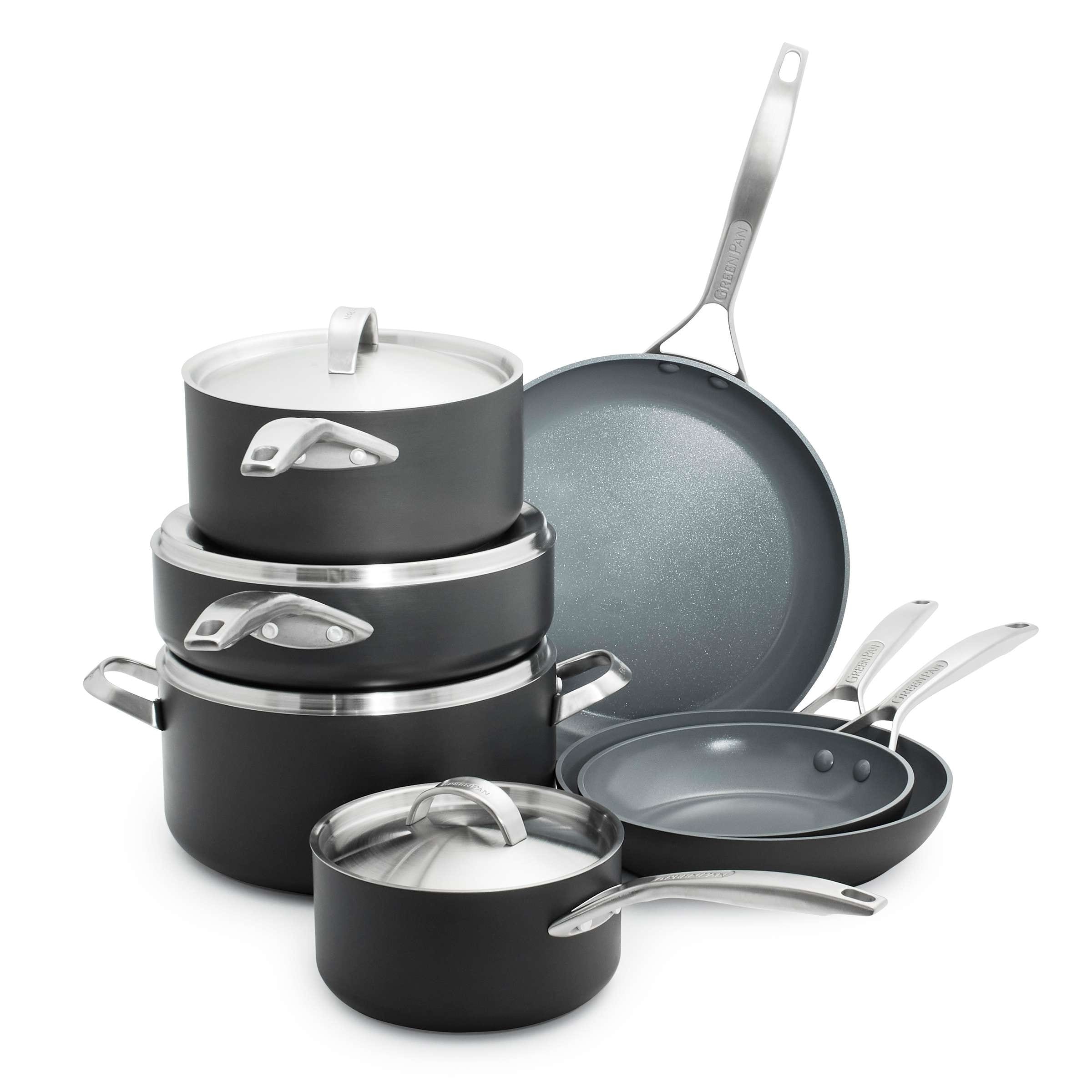 Best Buy: Wolfgang Puck 11-Piece Nonstick Cookware Set Stainless