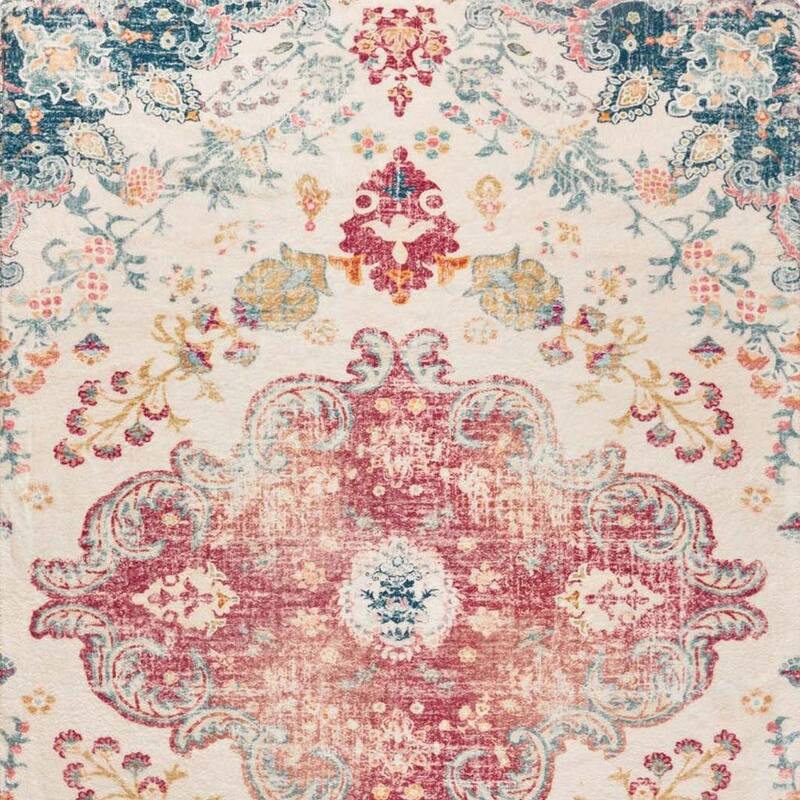 HomeRoots Medallion Traditional Rectangle Area Rug