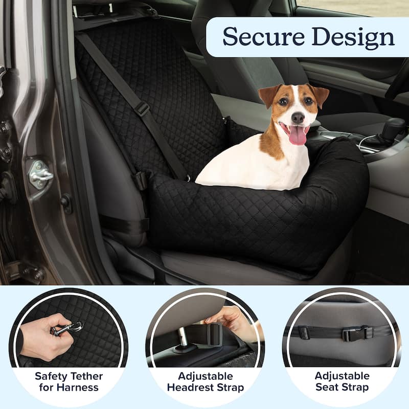 PETMAKER Dog Car Seat for Small to Medium Cats and Dogs up to 44lbs