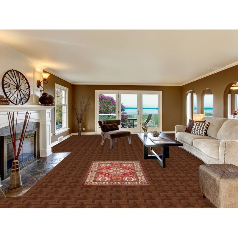 Geometric Kazak Oriental Rug Home Decor Hand-Knotted Wool Carpet - 3'3" x 4'10"