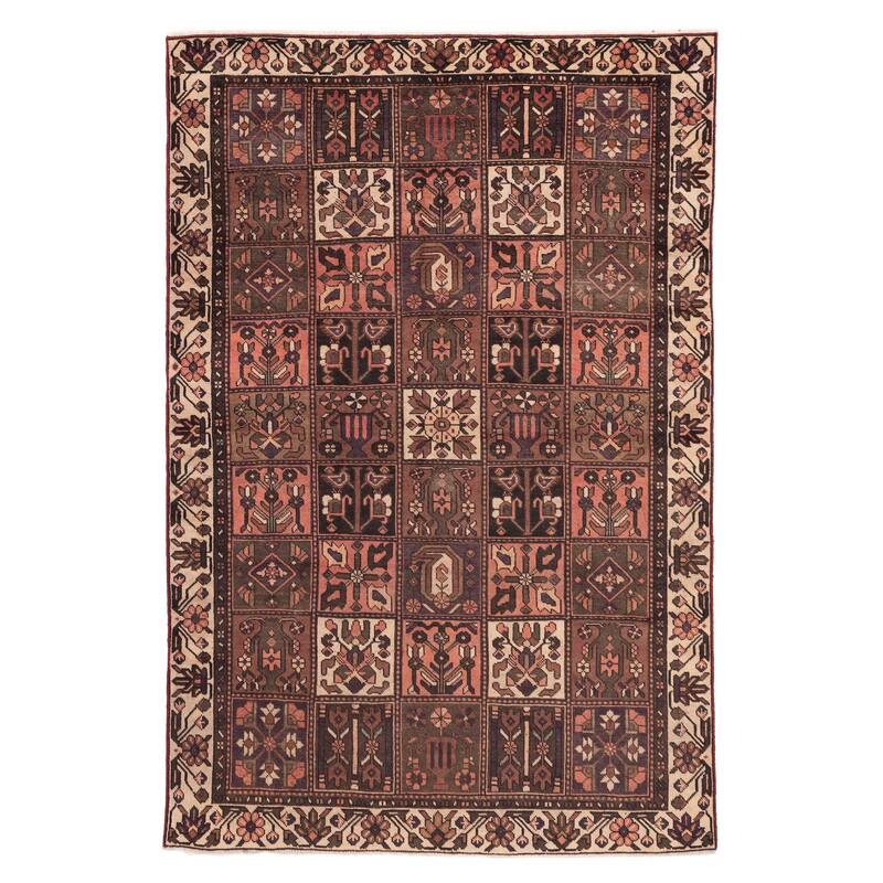 ECARPETGALLERY Hand-knotted Kayseri Vintage Brown Wool Rug - 6'5 x 9'8