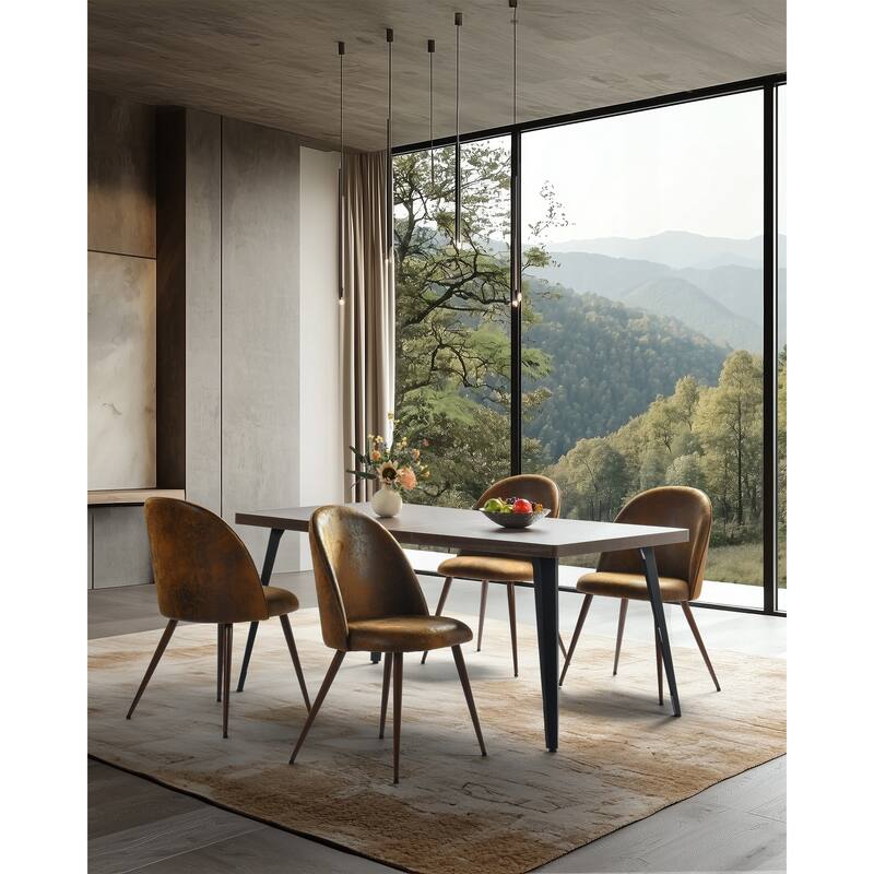 Homy Casa Modern Upholstered Dining Chair with Comfortable Backrest