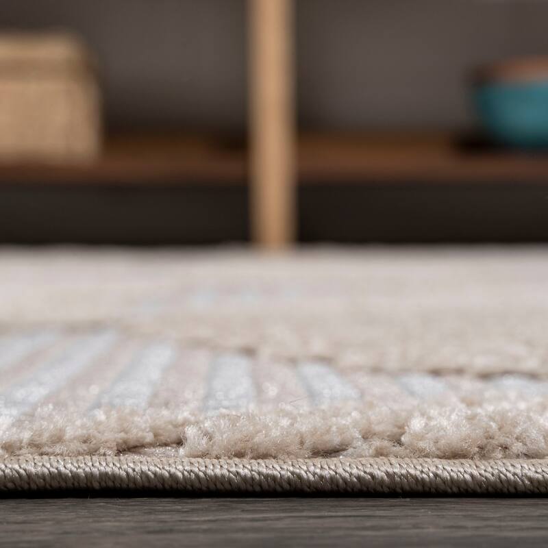JONATHAN Y Sumak High-Low Pile Art Deco Geometric Indoor/Outdoor Area Rug