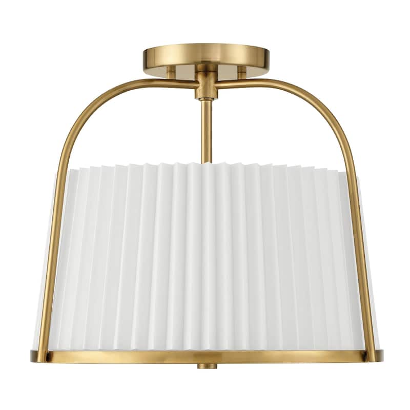 Hunter Atmore Alturas Gold 2 Light Flush Mount - Modern & Contemporary, Transitional - Kitchen, Bedrooms, Living Room, Entryway