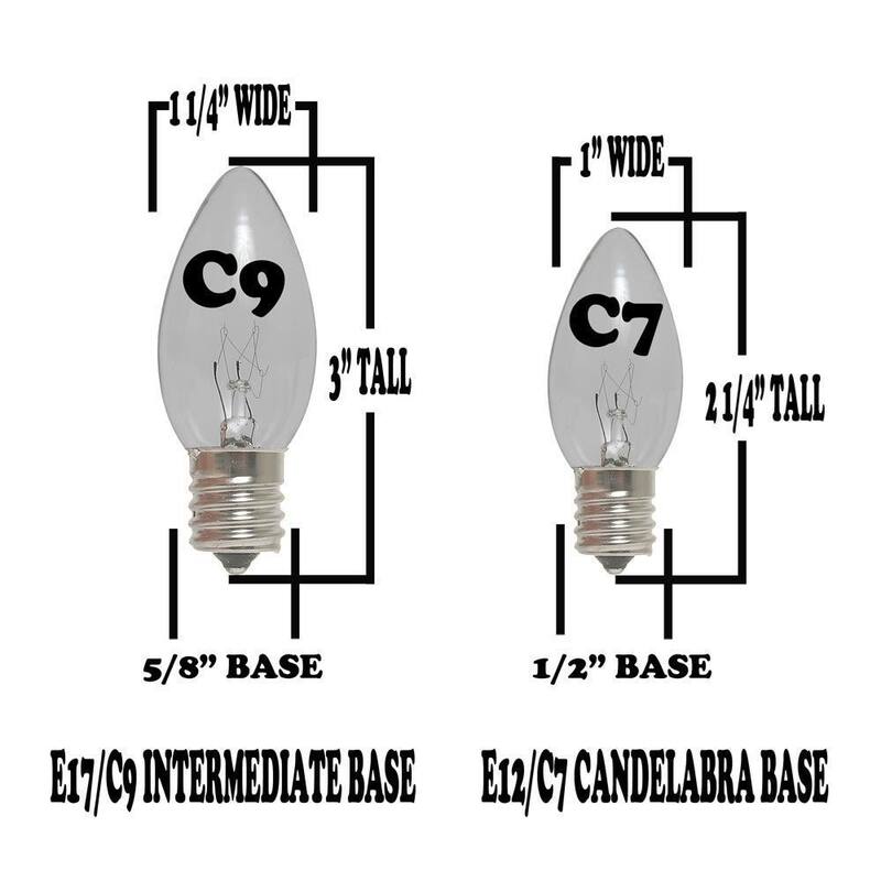 25 Foot C9 Twinkle Christmas Light Set, Hanging String Lights, Black Wire