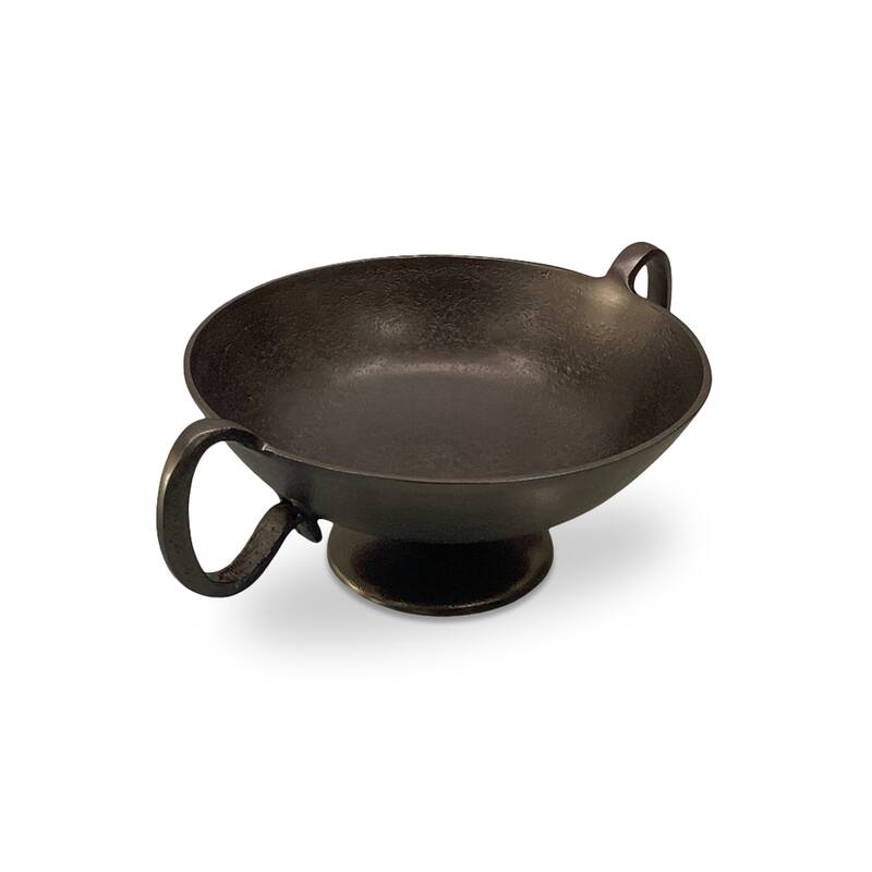 NADAAL STUDIOS Maelisette Antique Brass Decorative Bowl with Curved Handles