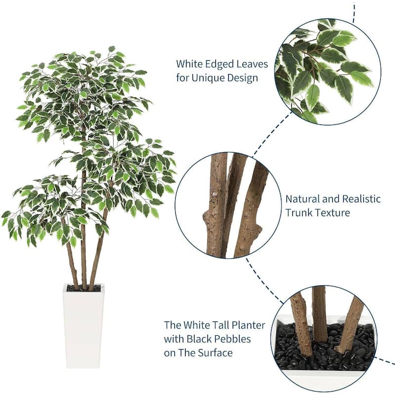 Artificial Faux Floor Plant, Ficus Tree for Home Decor
