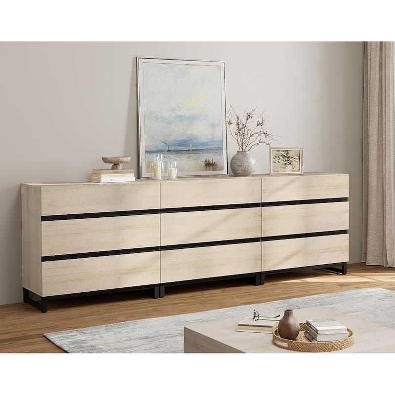 WAMPAT Dresser for Bedroom, Closet Organizers and Storage with 6 Drawers,Chest of Drawers with Metal Base