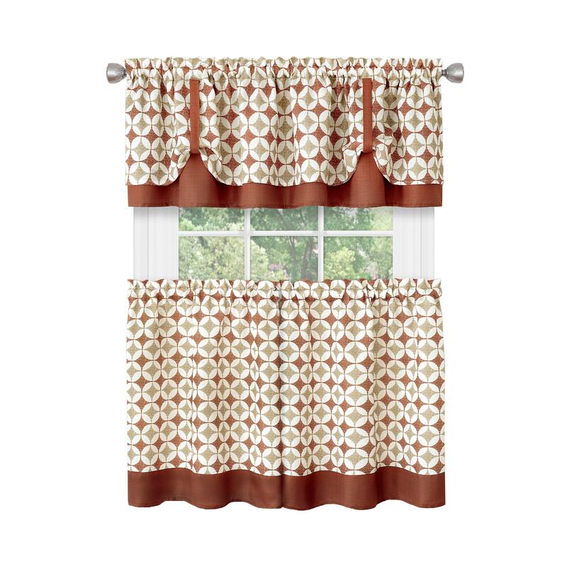 Callie Window Curtain Tier Pair and Valance Set