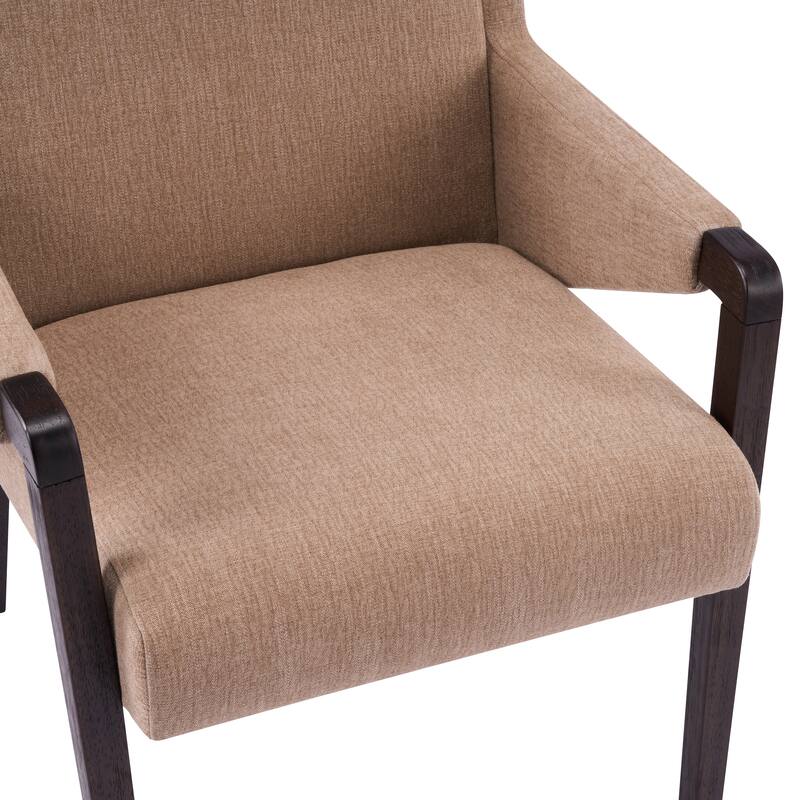 Christopher Knight Home - Set of 2 Mid-Century Modern Upholstered Dining Chair with Rubberwood Frame