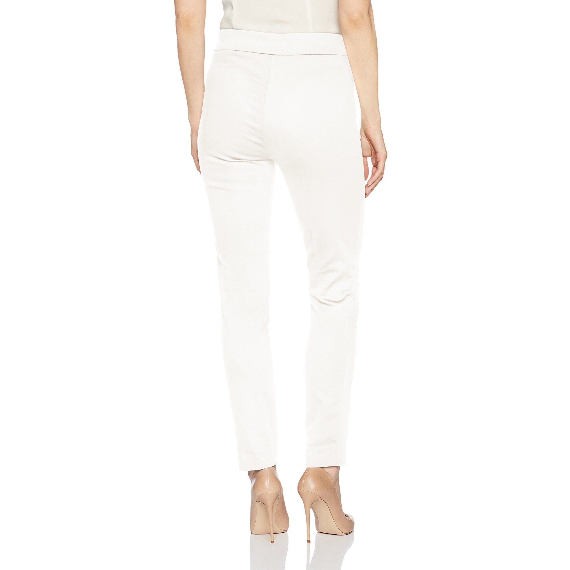 white slim dress pants