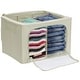preview thumbnail 3 of 25, Foldable Storage Bag Breathable Bamboo Fabric Dustproof Organizer Box Charcoal - (2 Section - Beige)