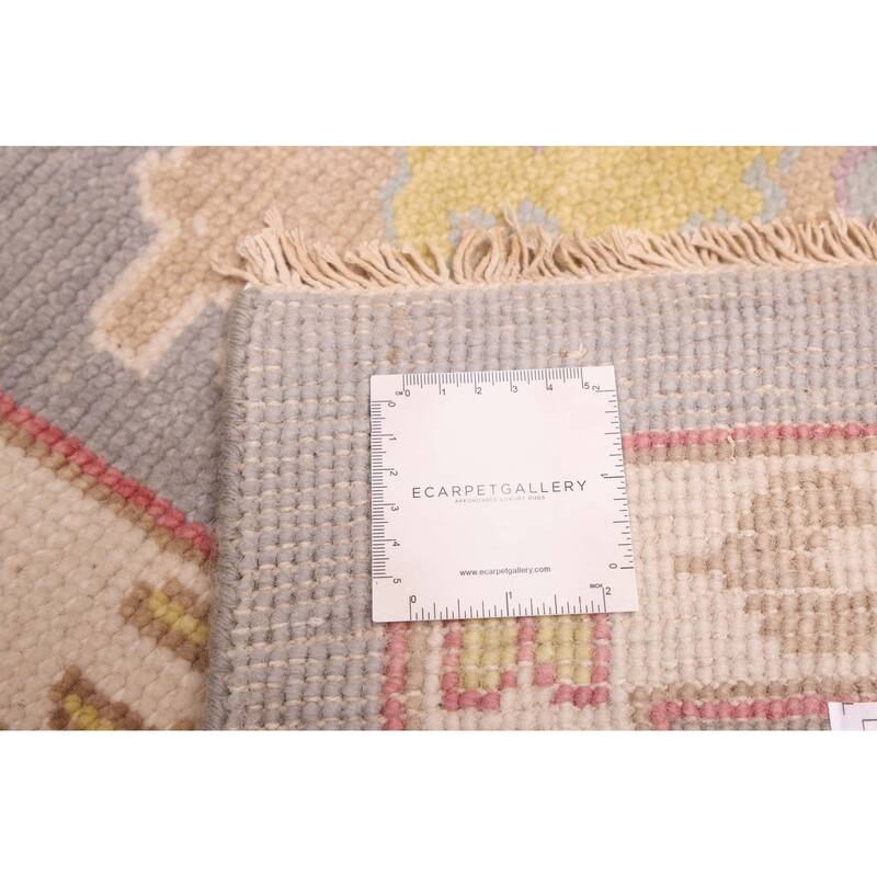 ECARPETGALLERY Hand-knotted Modern Oushak Grey Wool Rug - 7'9 x 10'1