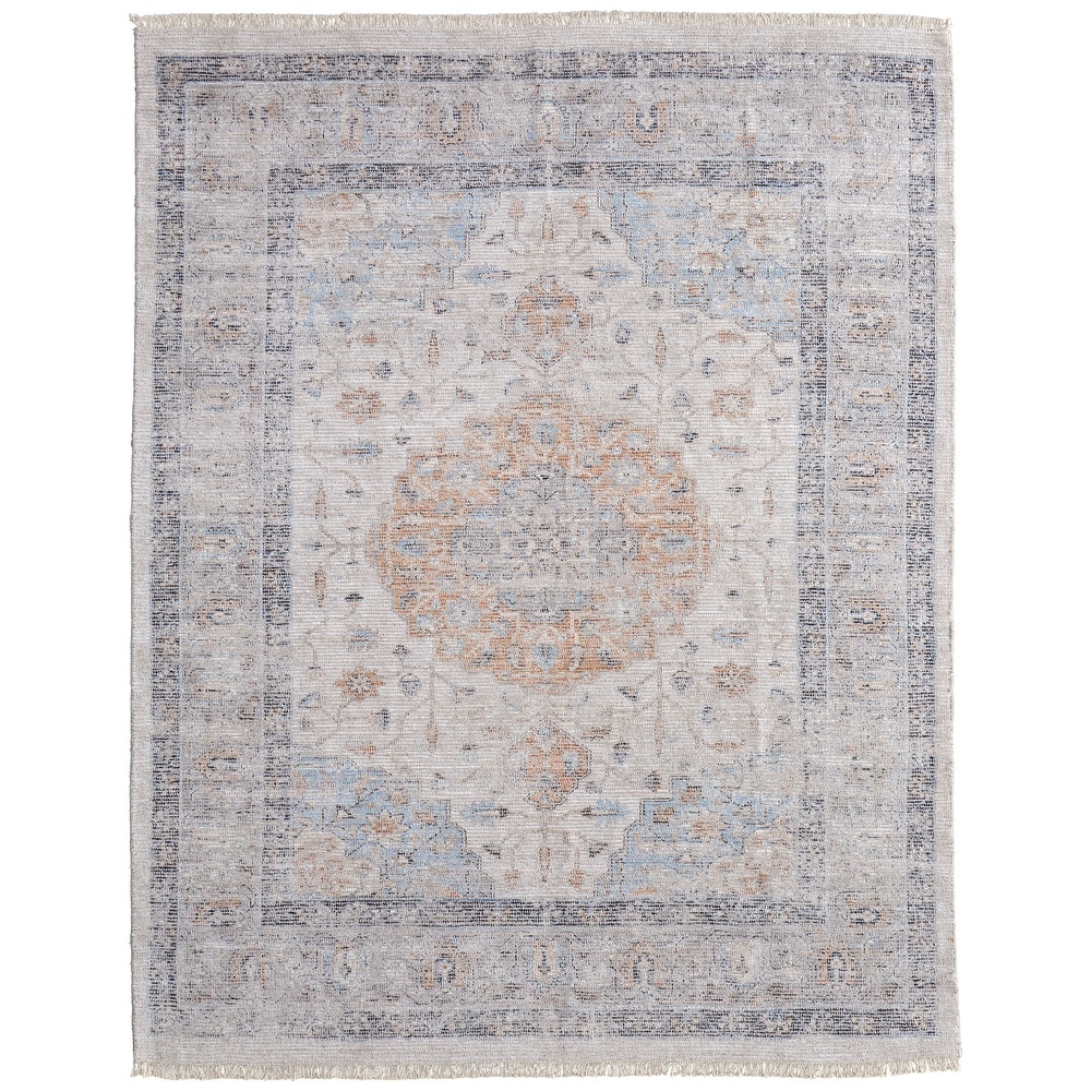 Grand Bazaar Ramey Hand Woven Medallion Transitional Area Rug