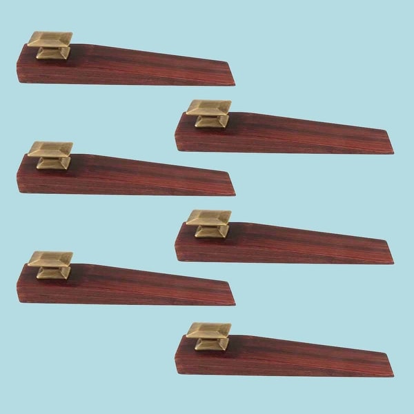 6 Door Wedge Solid Mango Wood Oil Rubbed Bronze Cherry Free 6 Door Wedge Solid Mango Wood Oil Rubbed Bronze Cherry