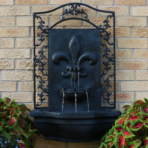 Shop Sunnydaze French Lily Electric Outdoor Wall Water Fountain
