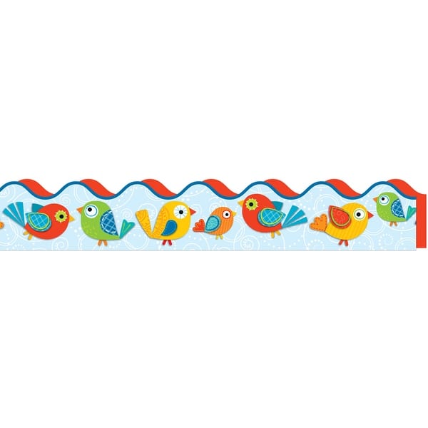 Shop Boho Birds Scalloped Border Overstock 22142185