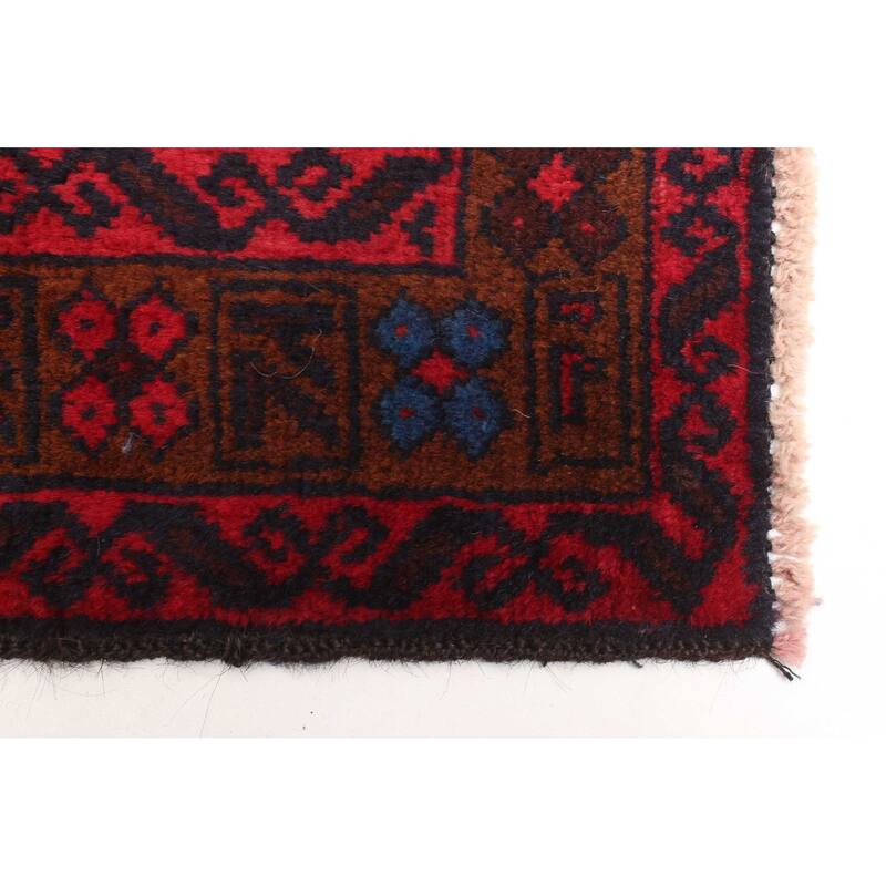 ECARPETGALLERY Hand-knotted Teimani Red Wool Rug - 3'0 x 4'11