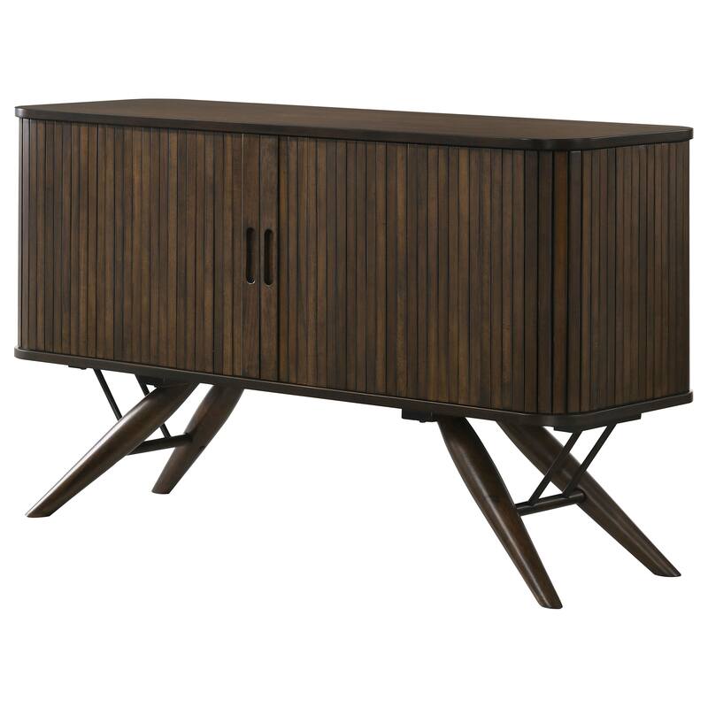 Wes 2-Door Sideboard Buffet Storage Cabinet Dark Walnut