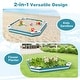preview thumbnail 7 of 8, Outdoor Solid Wood Sandbox with 4 Built-in Animal Patterns Seats - 49.5" x 49.5" x 5.5"