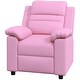 preview thumbnail 17 of 15, Kids Recliner Chair, Toddler Leather Sofa Lounge Chair with Armrest, Footrest, Headrest for Boys and Girls 3-9 Years Old