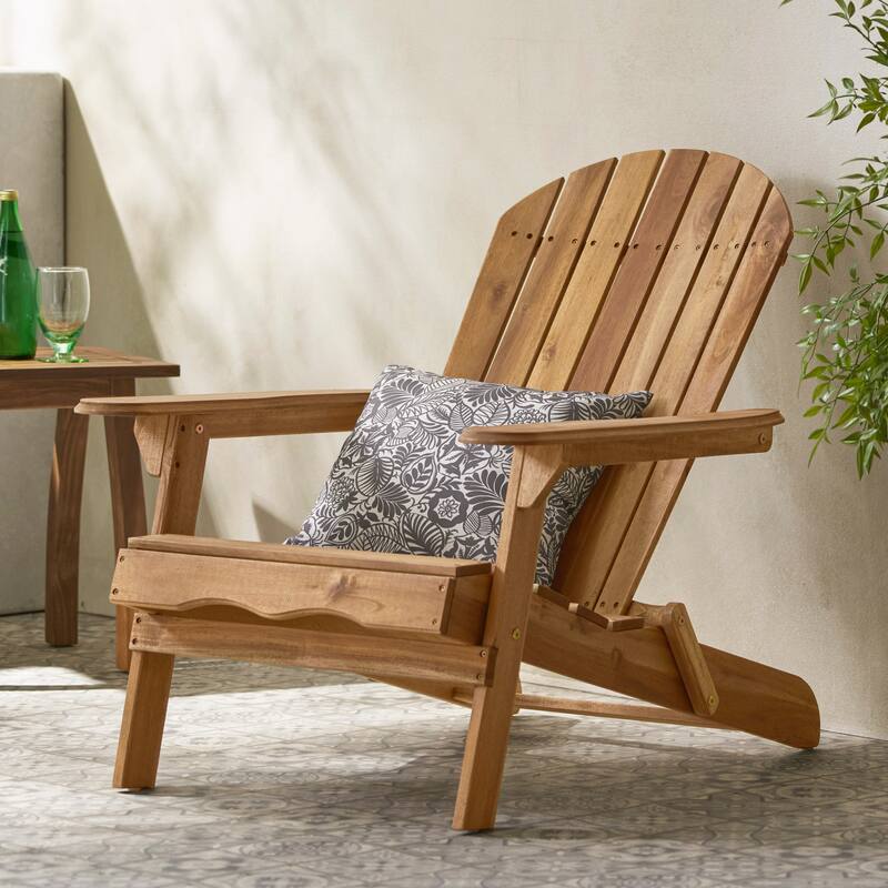 Rustic Acacia Wood Foldable Adirondack Chairs