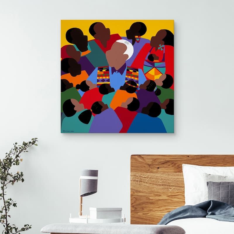 Madiba Mandela by Synthia SAINT JAMES Canvas Art Print