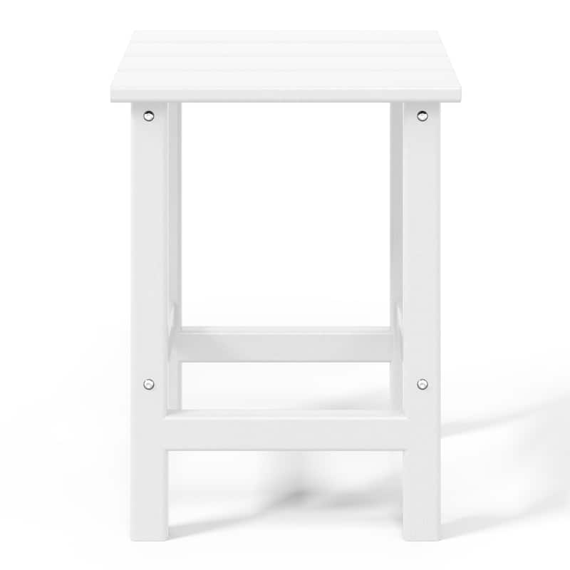 Polytrends Laguna Hdpe All Weather Outdoor Patio Square Side Table