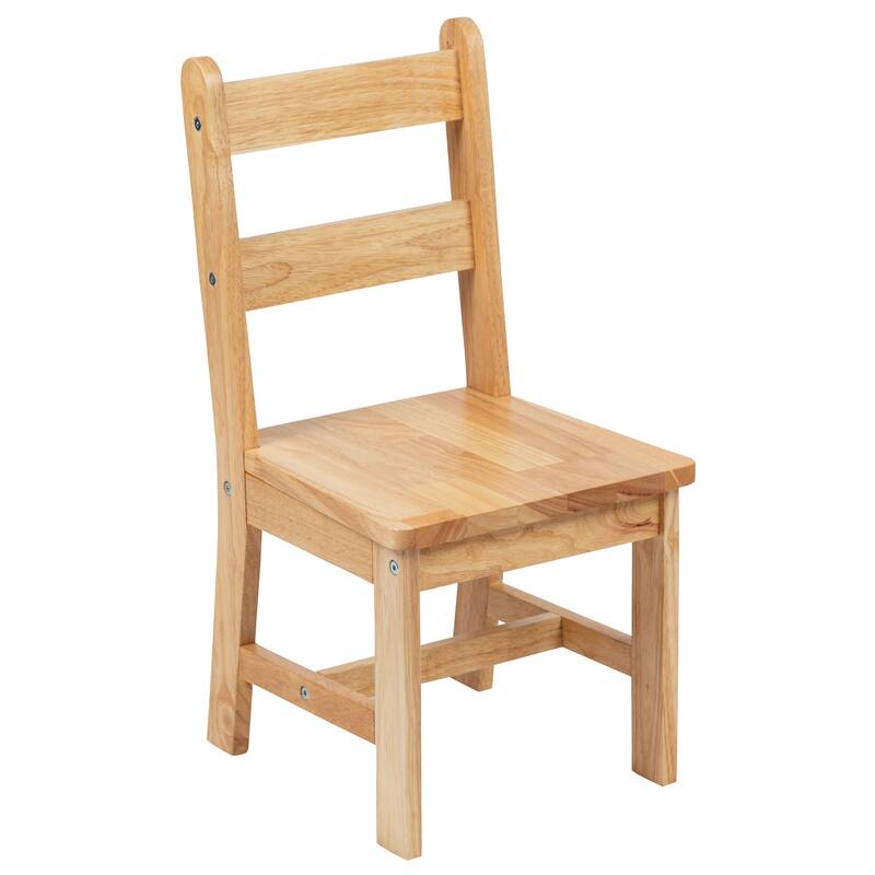 Kids 3 Piece Solid Hardwood Table and Chair Set for Playroom, Kitchen