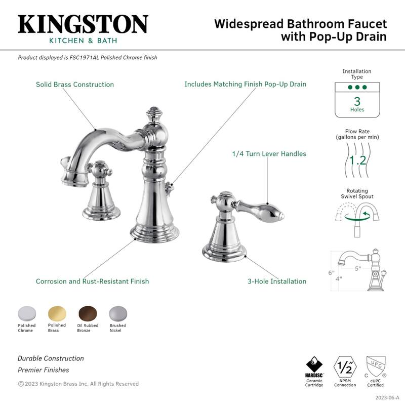 English Classic Widespread Bathroom Faucet