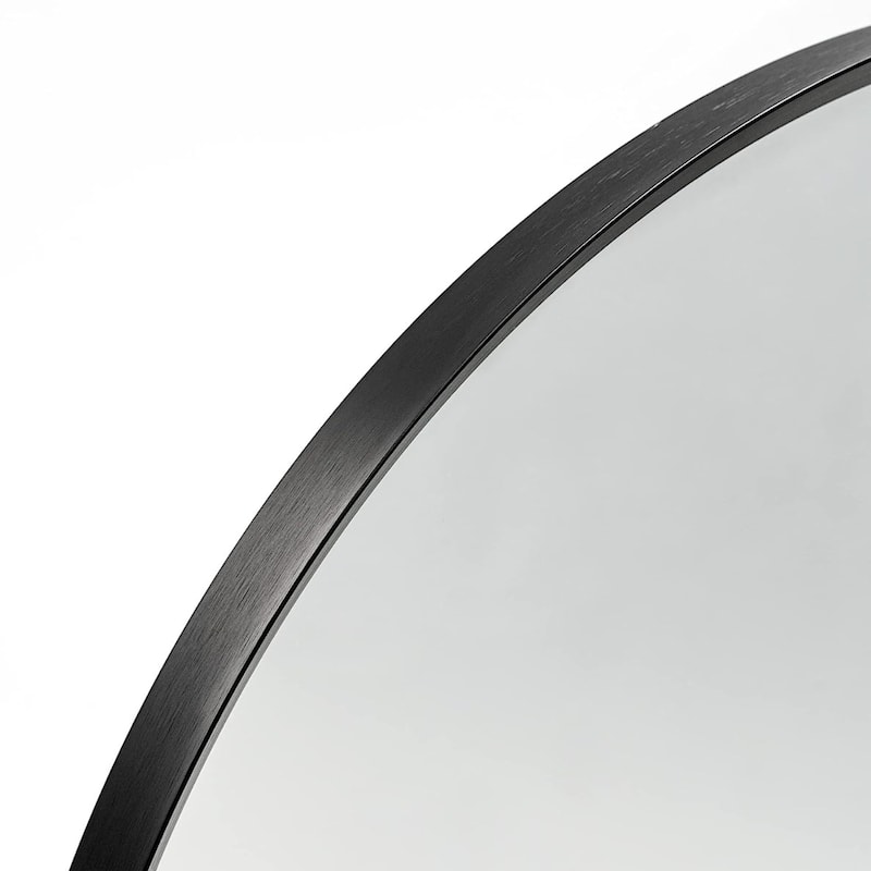 24x32 Inch Metal Framed Arched Bathrrom Mirror For Wall