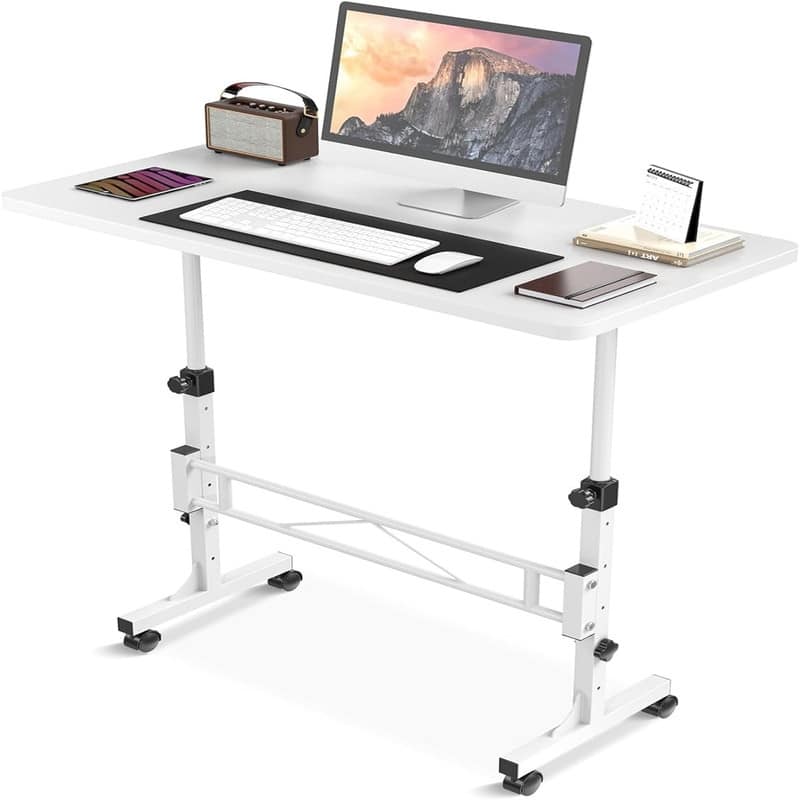Small Standing Desk Adjustable Height, Mobile Stand Up Desk