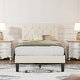 preview thumbnail 51 of 65, VECELO Upholstered Kids Bed Frame with Diamond Tufted Headoard,Twin Size Bed Set of 2