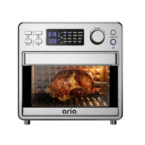 Air Fryer, 12 L (12.7 qt) Air fryer Oven with Rotisserie Function, 10 in 1  Electric Hot Oven with 8 Cooking Accessories and Recipe, 1700W Air Fryer