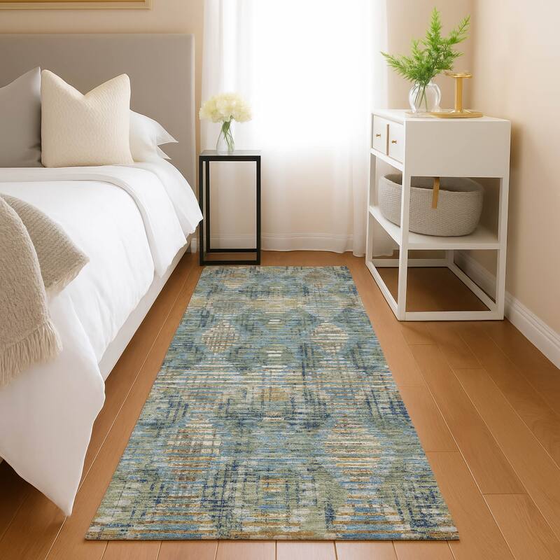 Machine Washable Indoor/ Outdoor Modern Ignacio Chantille Rug