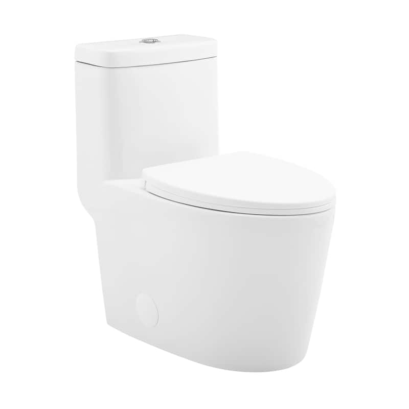Fulton One-Piece Elongated Toilet Dual-Flush 1.1/1.6 Gpf - 27.95" x 15.15" 28.35"