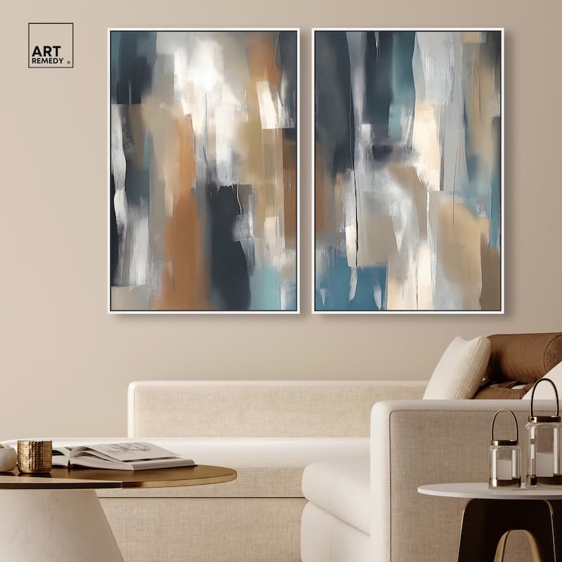 Vertical Rush Canvas Set of 2 by Art Remedy